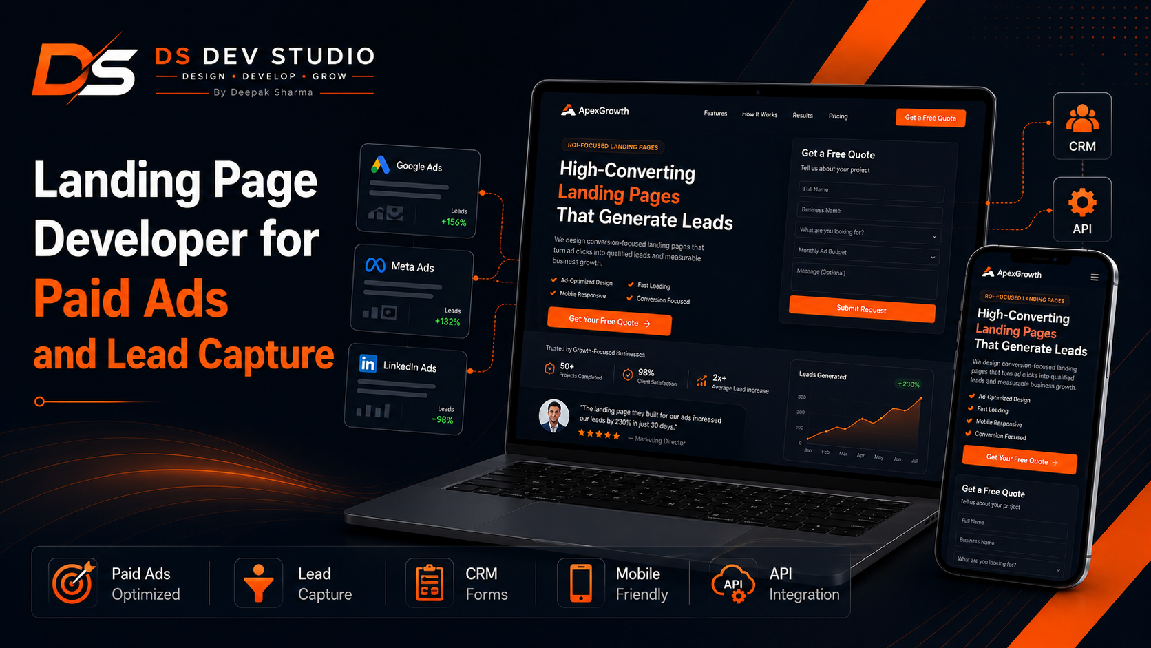 Landing Page Developer for paid ads and lead capture by DS Dev Studio