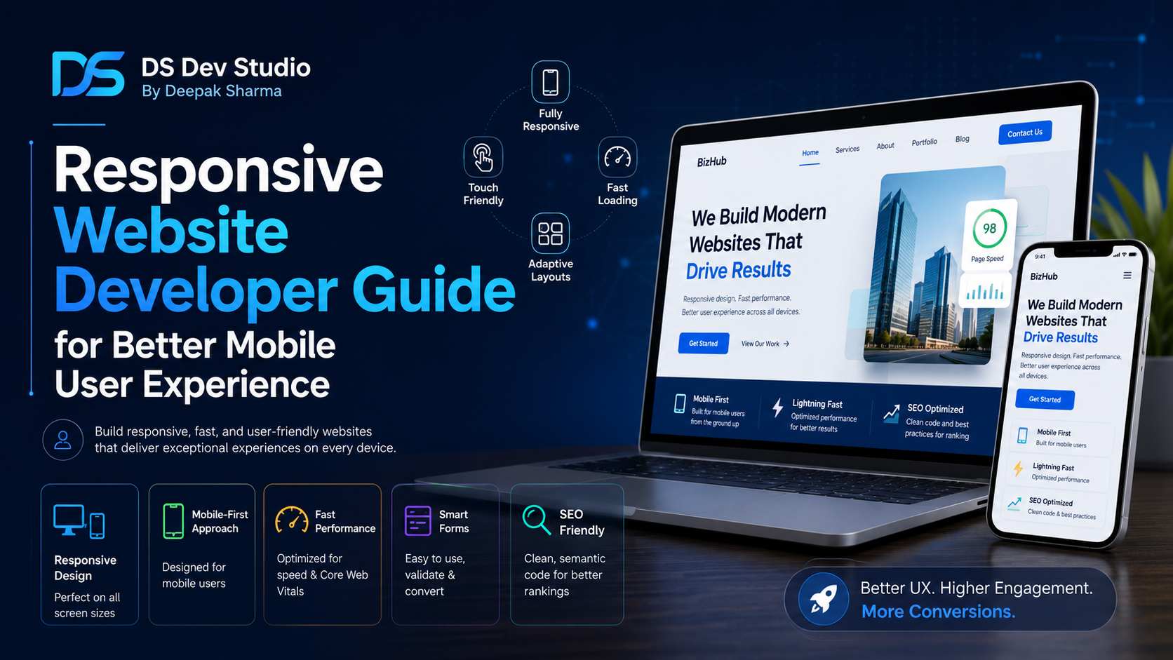 Responsive Website Developer creating better mobile user experience for business website