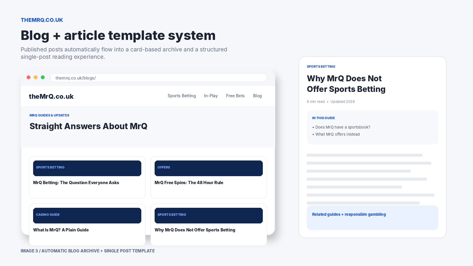 theMrQ.co.uk implementation process screenshot